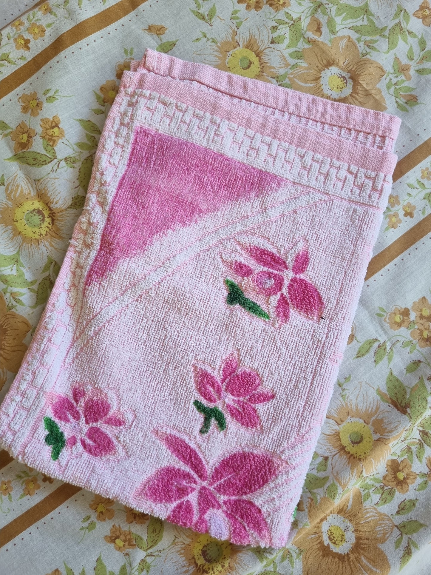 Vintage Hand Towel - Orchids