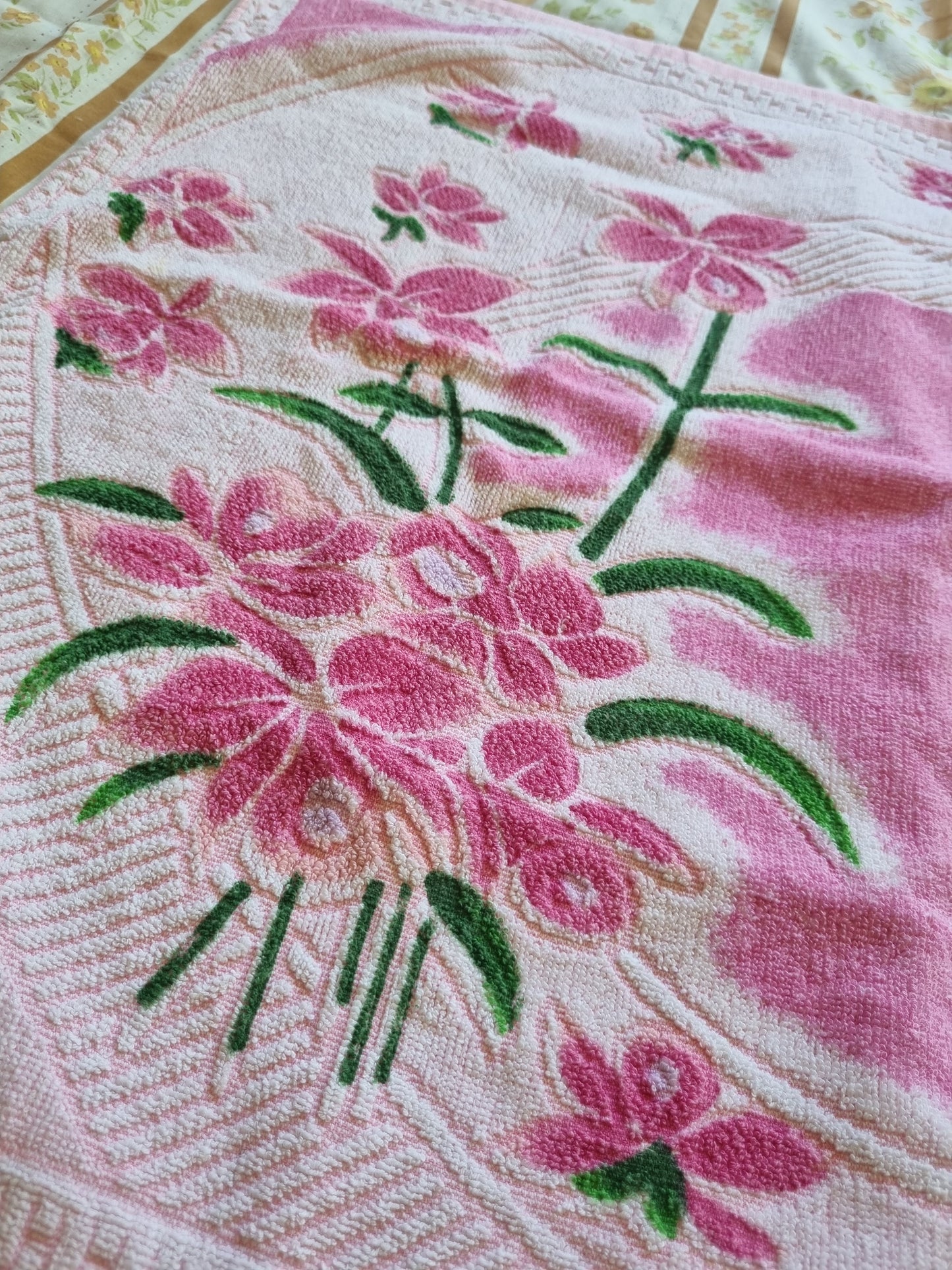 Vintage Hand Towel - Orchids