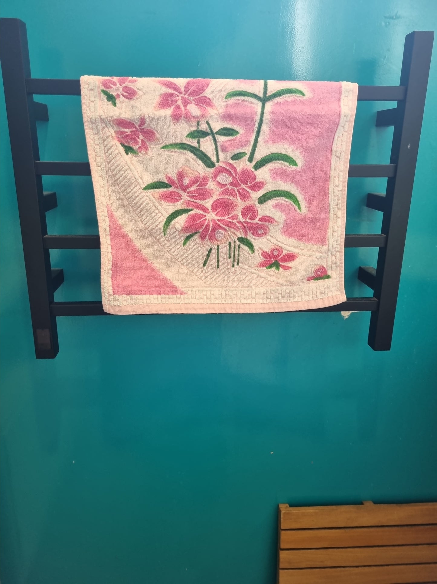 Vintage Hand Towel - Orchids