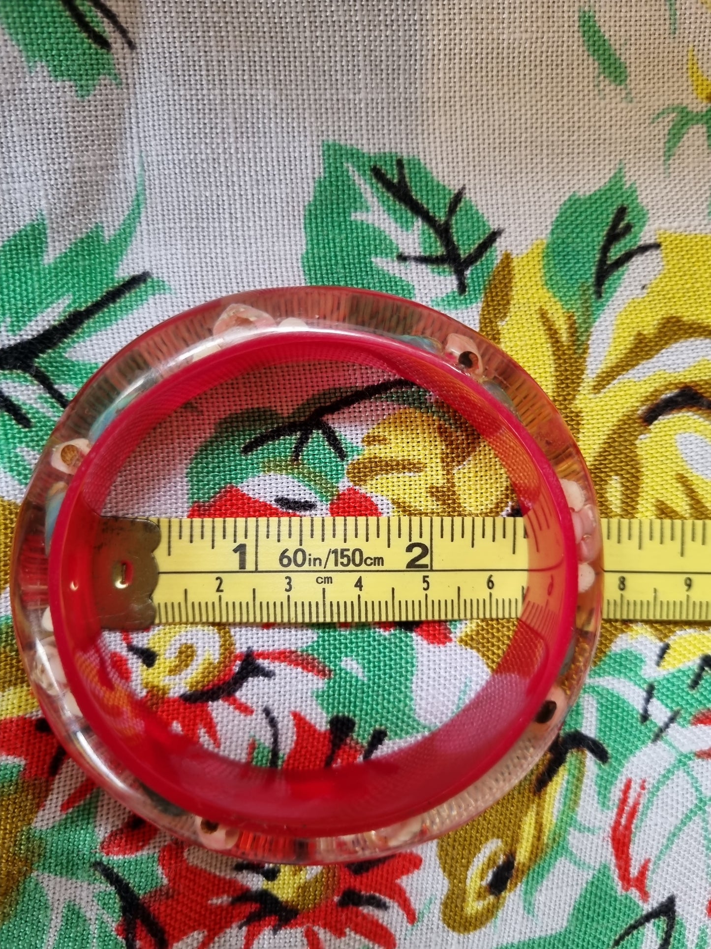 Pink Bangle With Shells (Small Size)