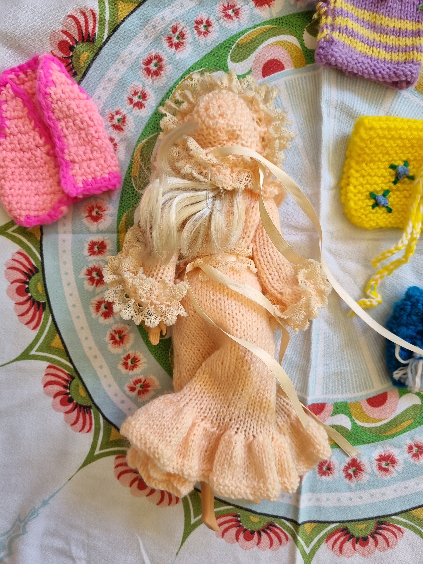 Fashion Doll with Knitted & Crocheted Clothes