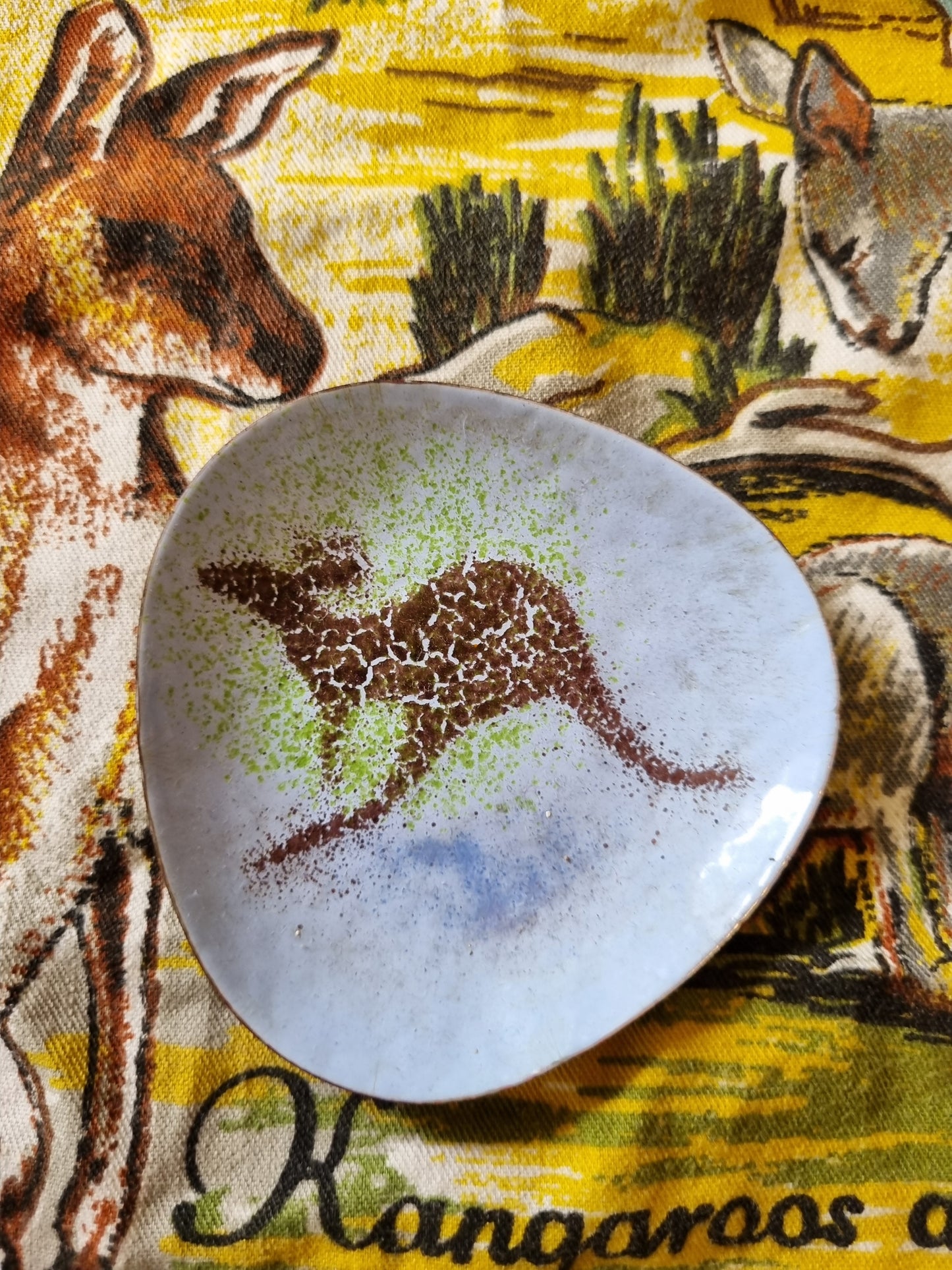 Kangaroo Vintage Enamel Trinket Dish