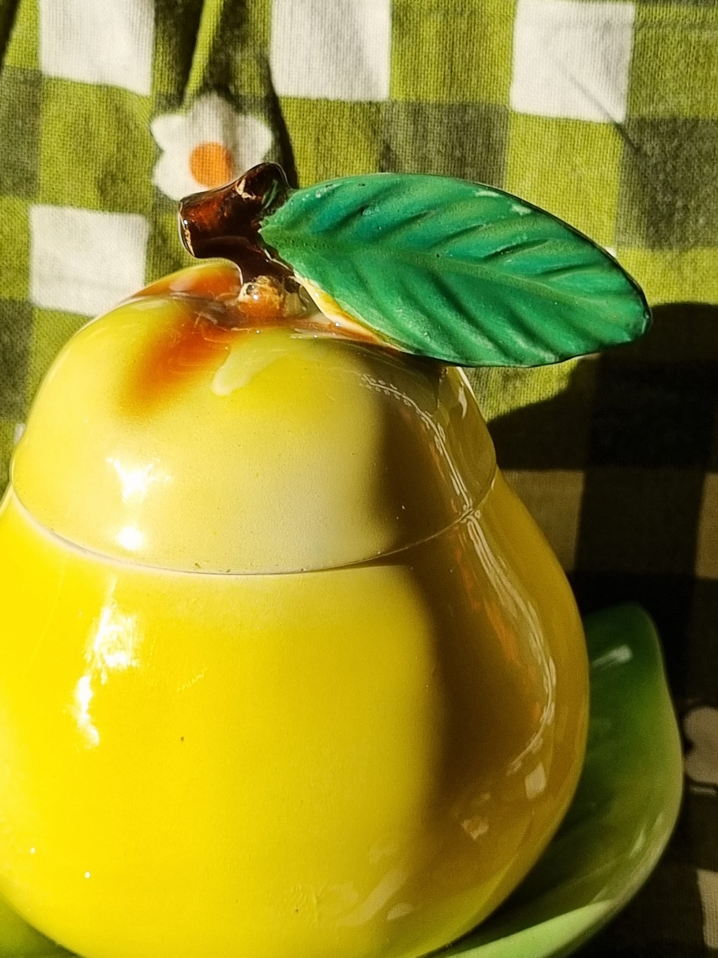 Lefton - Ceramic Jam/Condiment Pot - Pear