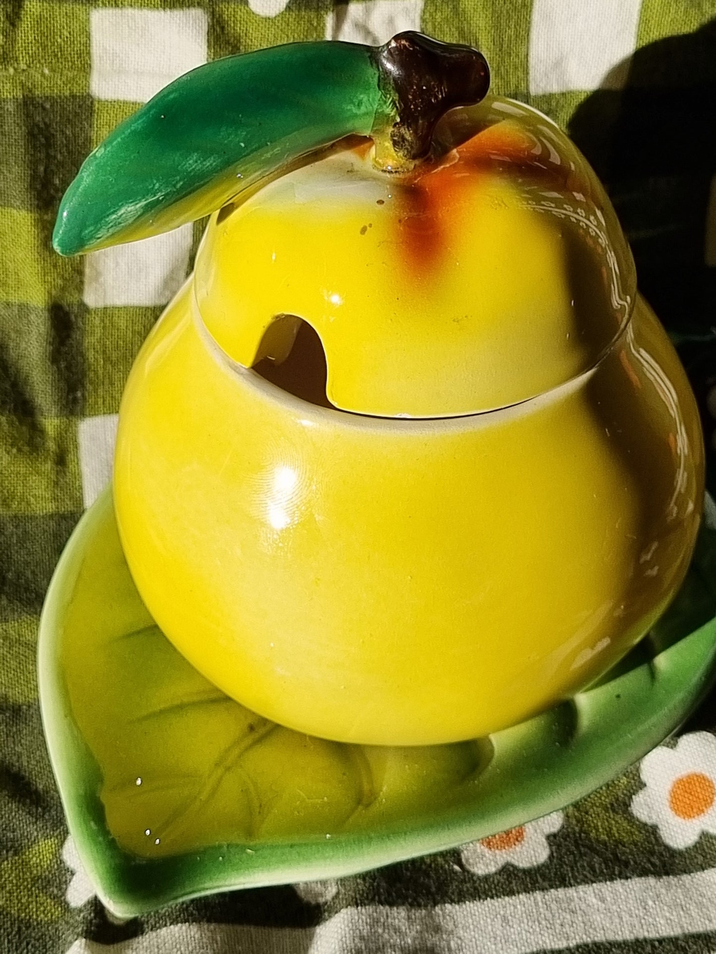 Lefton - Ceramic Jam/Condiment Pot - Pear