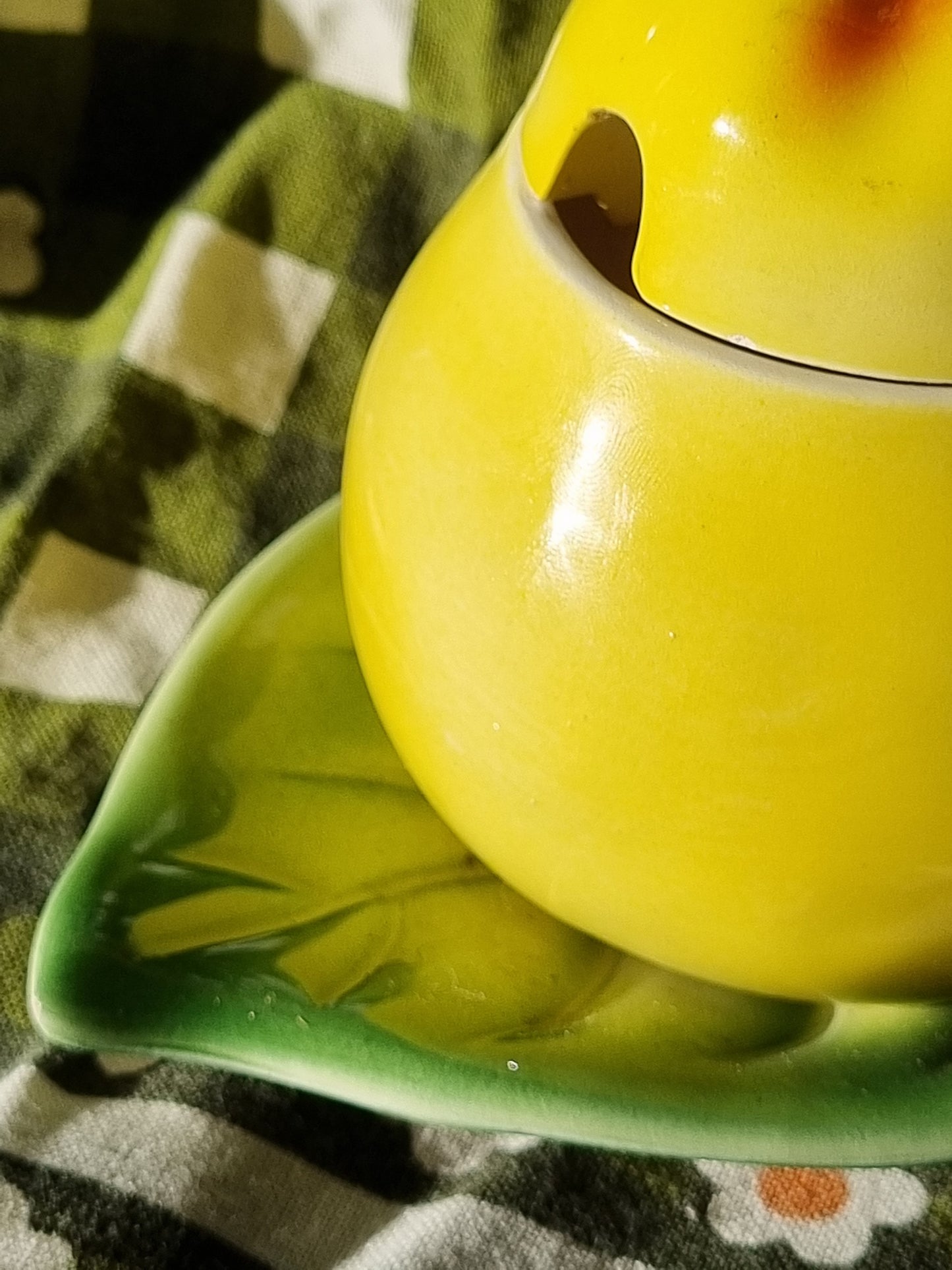 Lefton - Ceramic Jam/Condiment Pot - Pear