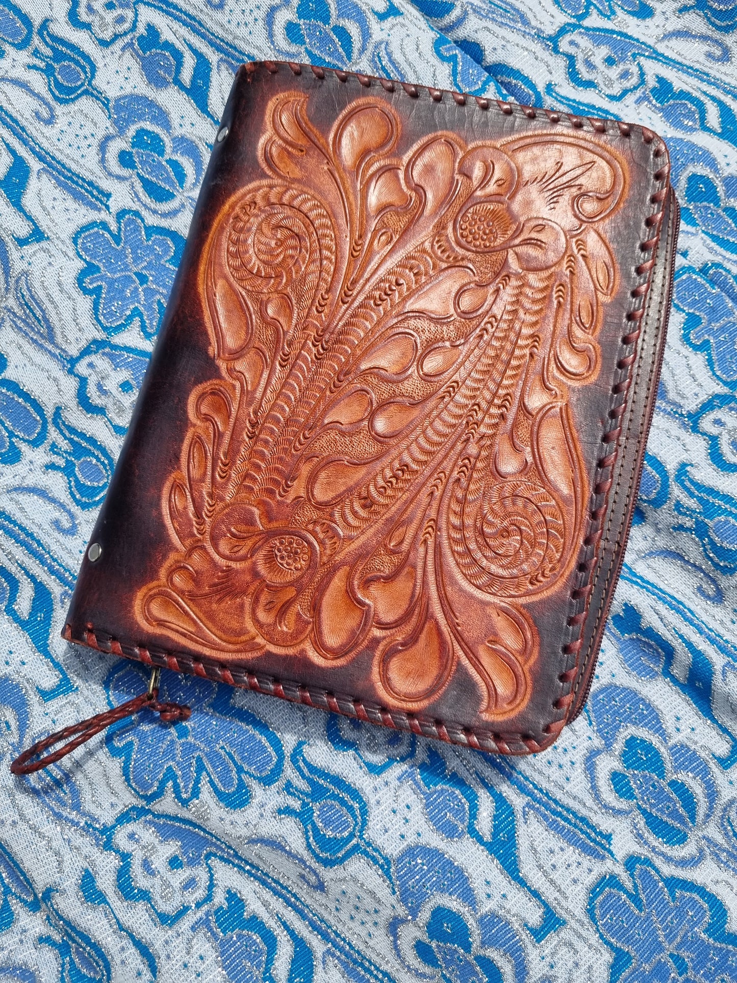 Vintage Tooled-Leather Clutch/Case