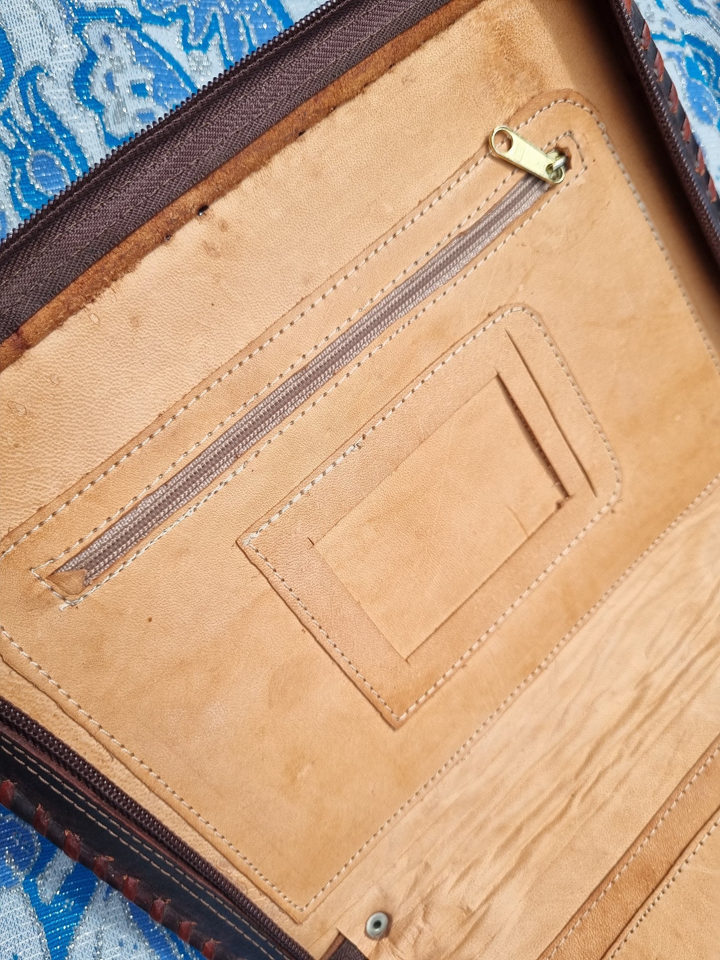 Vintage Tooled-Leather Clutch/Case