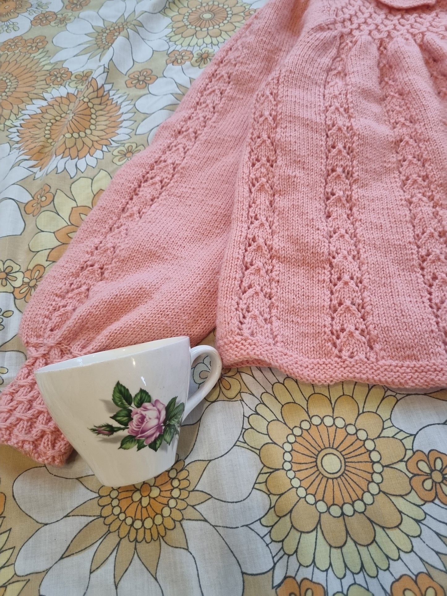 1940s Handknit Bed-Jacket (XS)