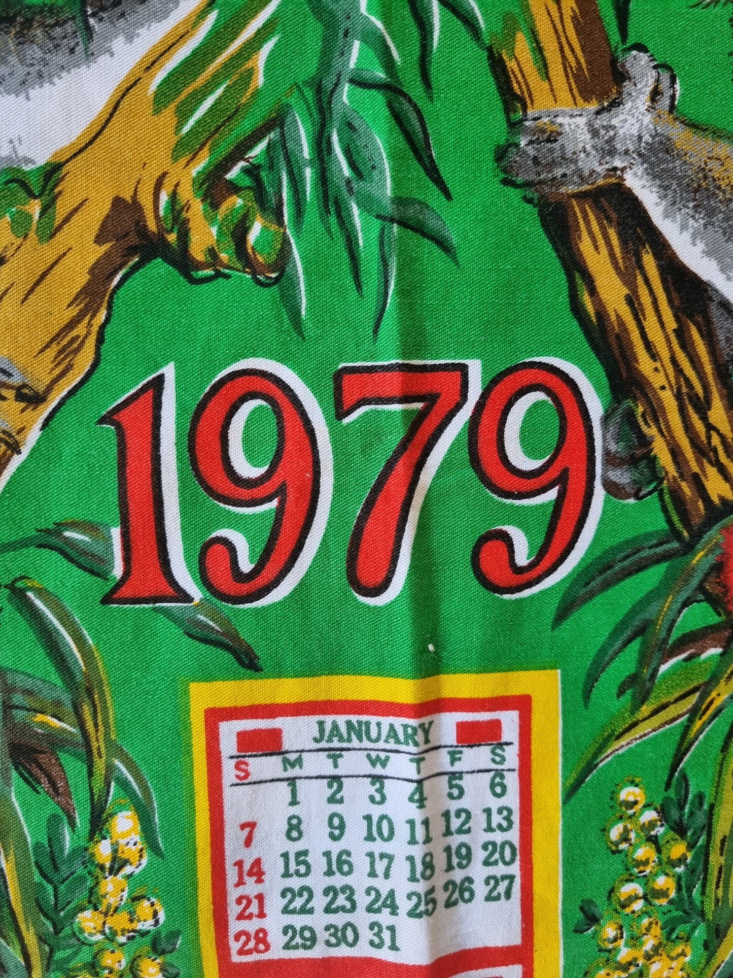 Vintage Tea Towel - Australia Koalas 1979
