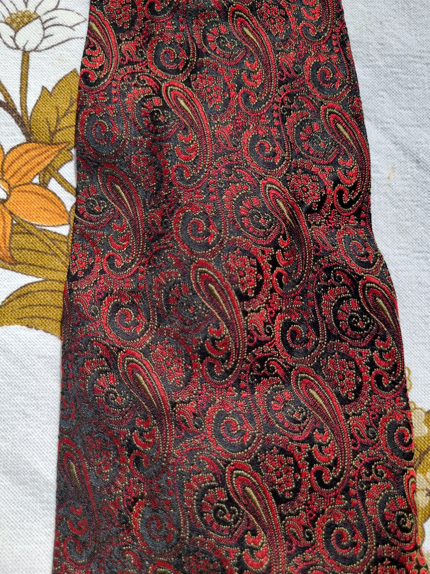 Paisley 'John Webster' Tie (With Red)