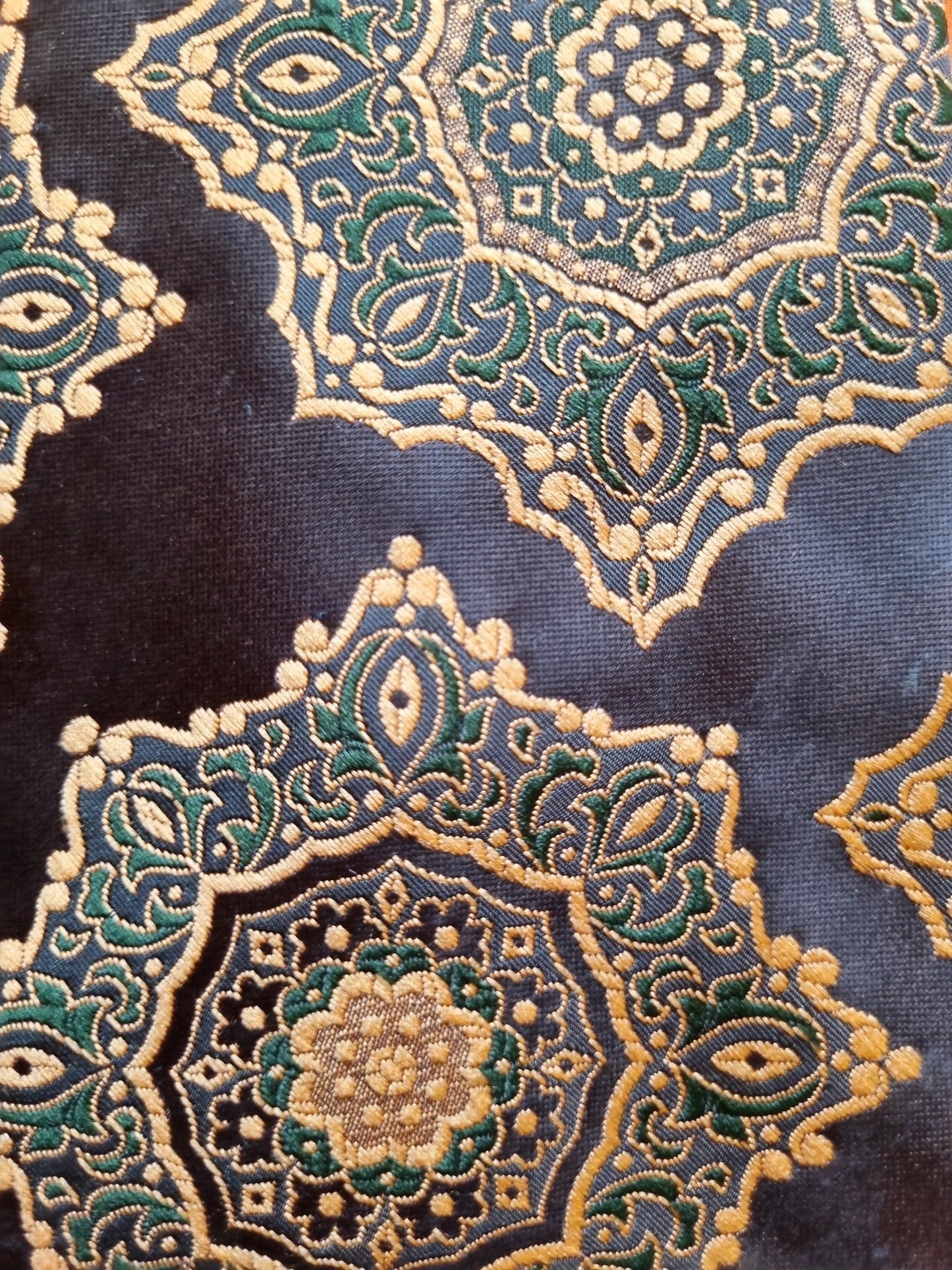 John Webster Tie - Brown with Orange Mandala Patterns