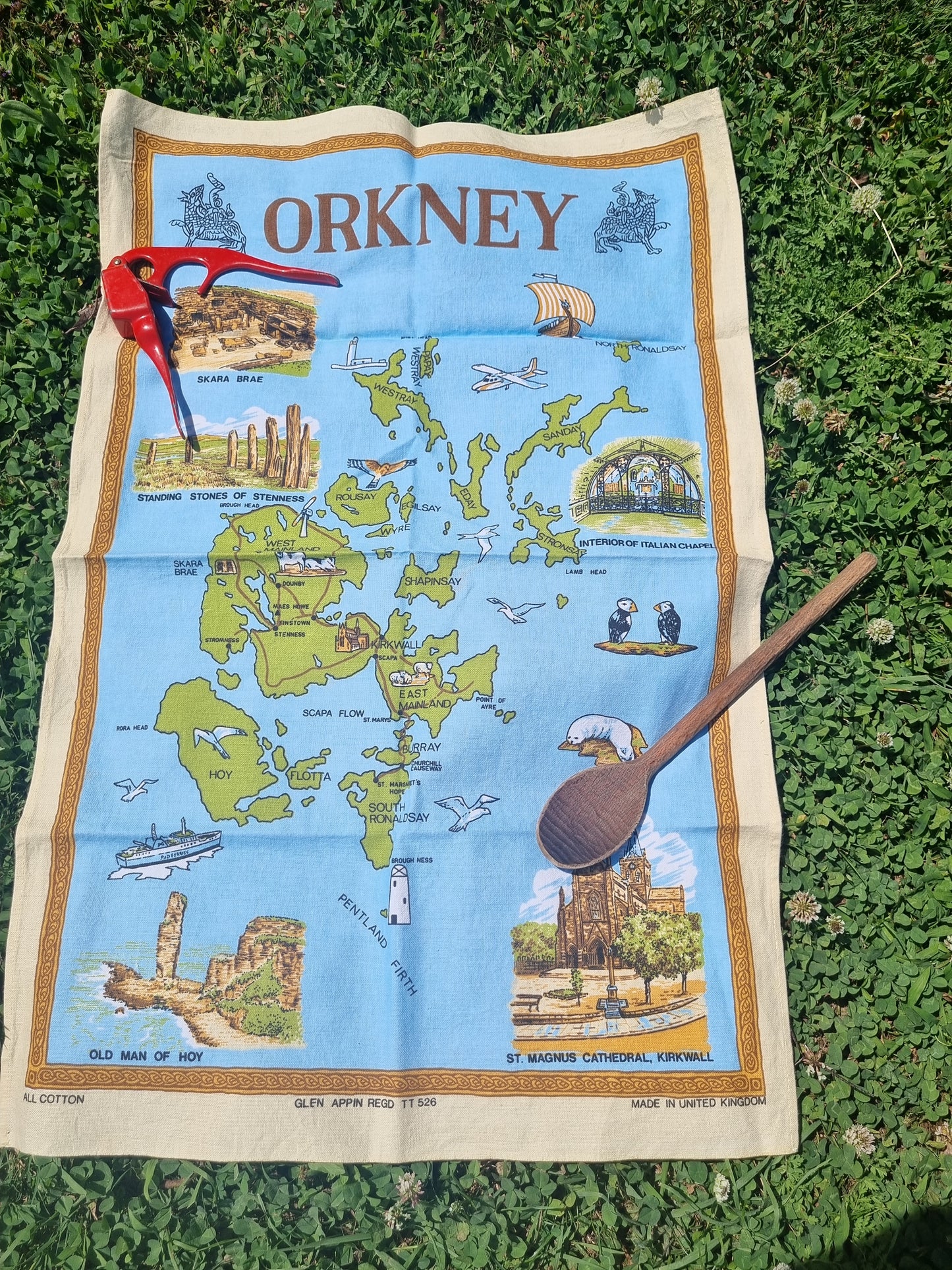 Vintage Teatowel - Orkney Islands
