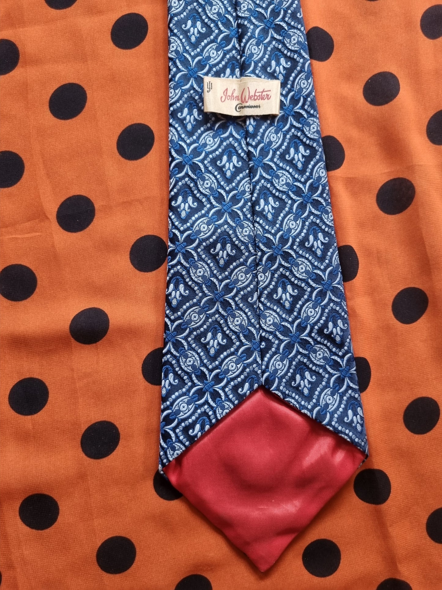 Vintage John Webster Tie - Blue Pattern