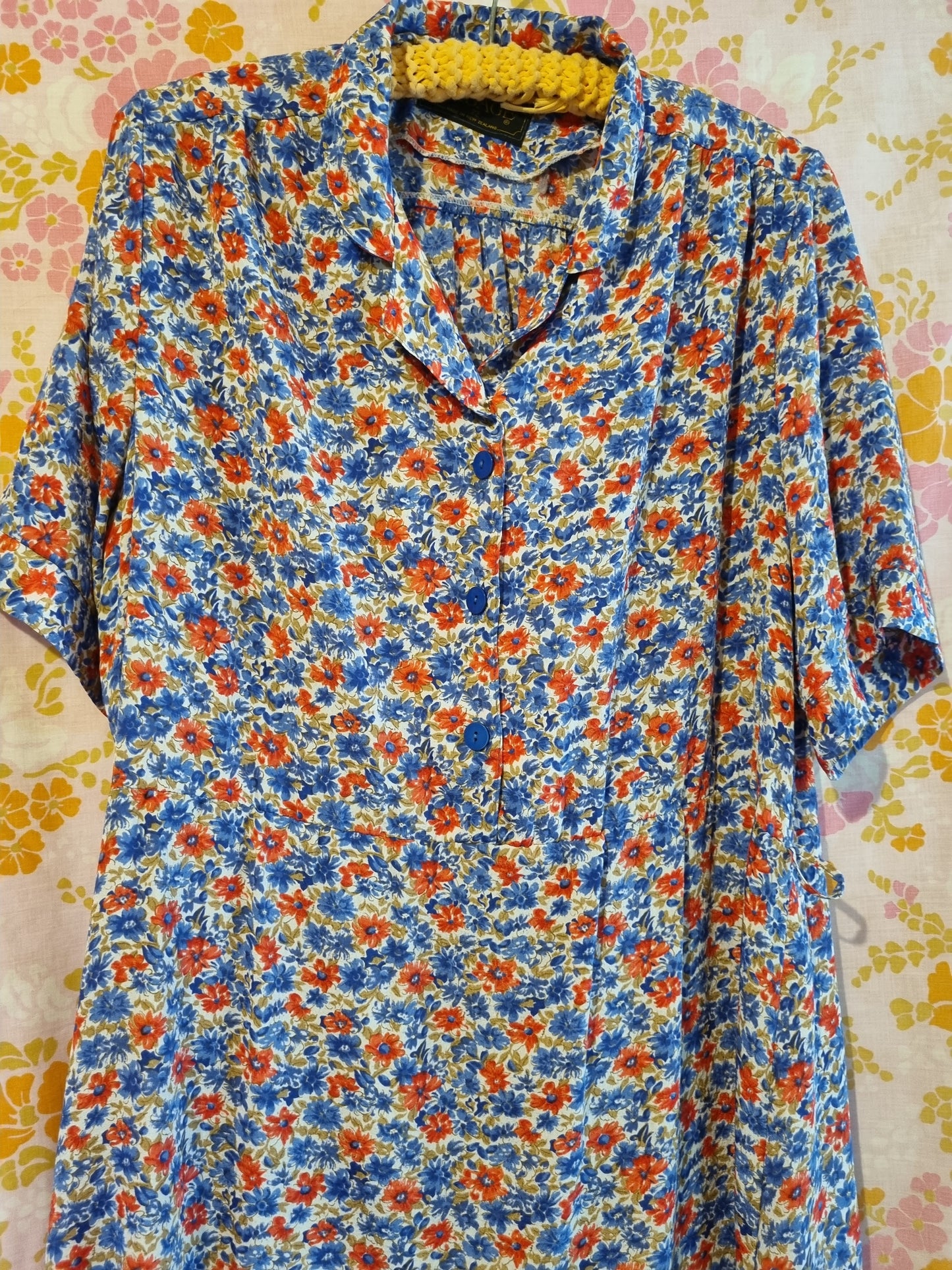 "KA'SAGE" 1980s Floral Dress (XL)