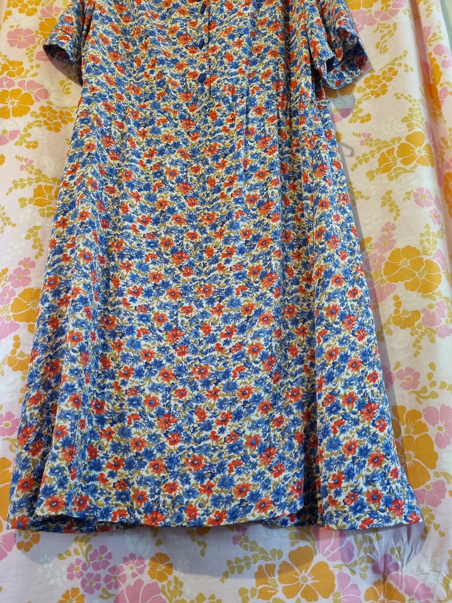 "KA'SAGE" 1980s Floral Dress (XL)