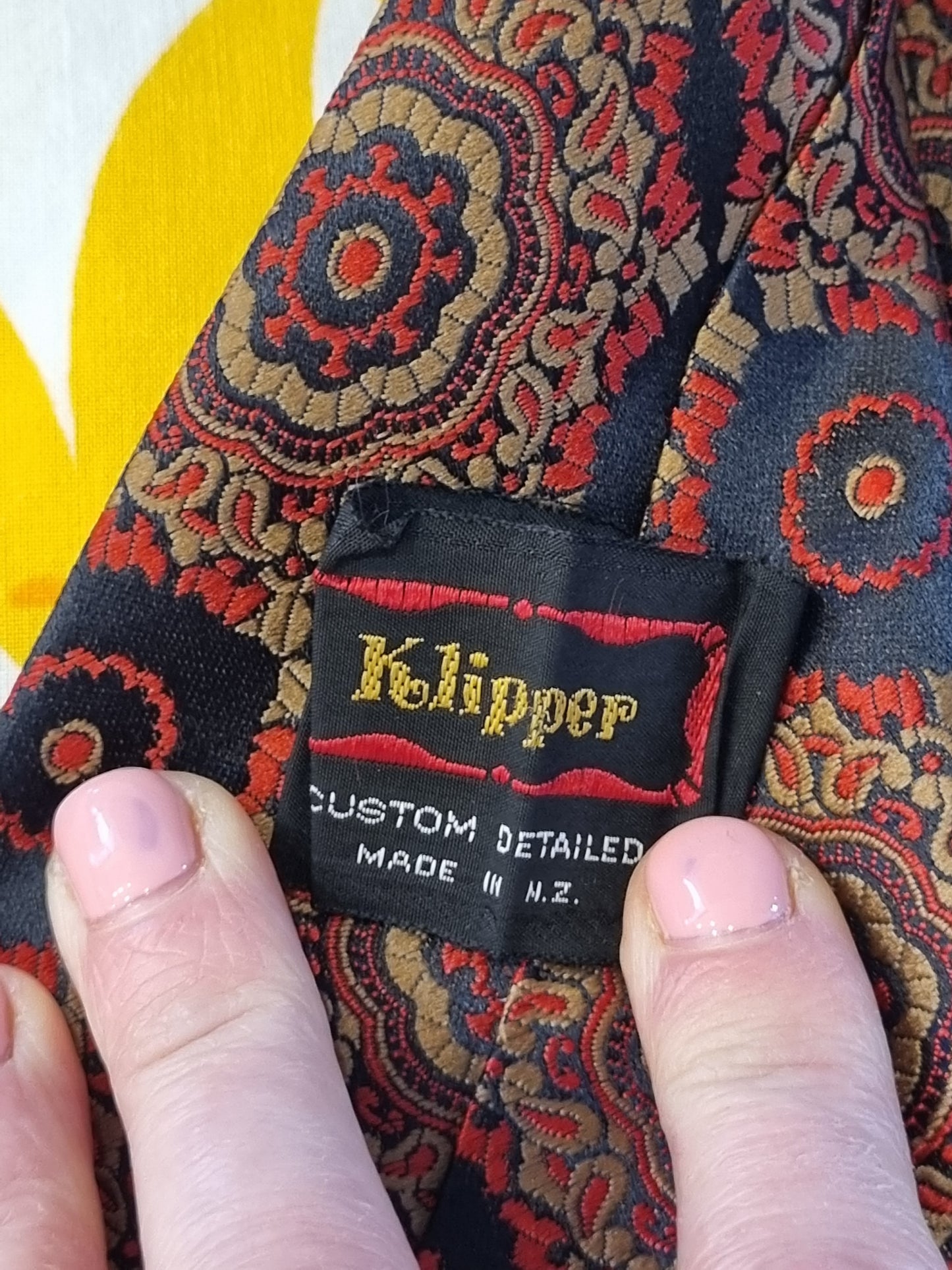Vintage Tie - Klipper - Red, Black, Bronze