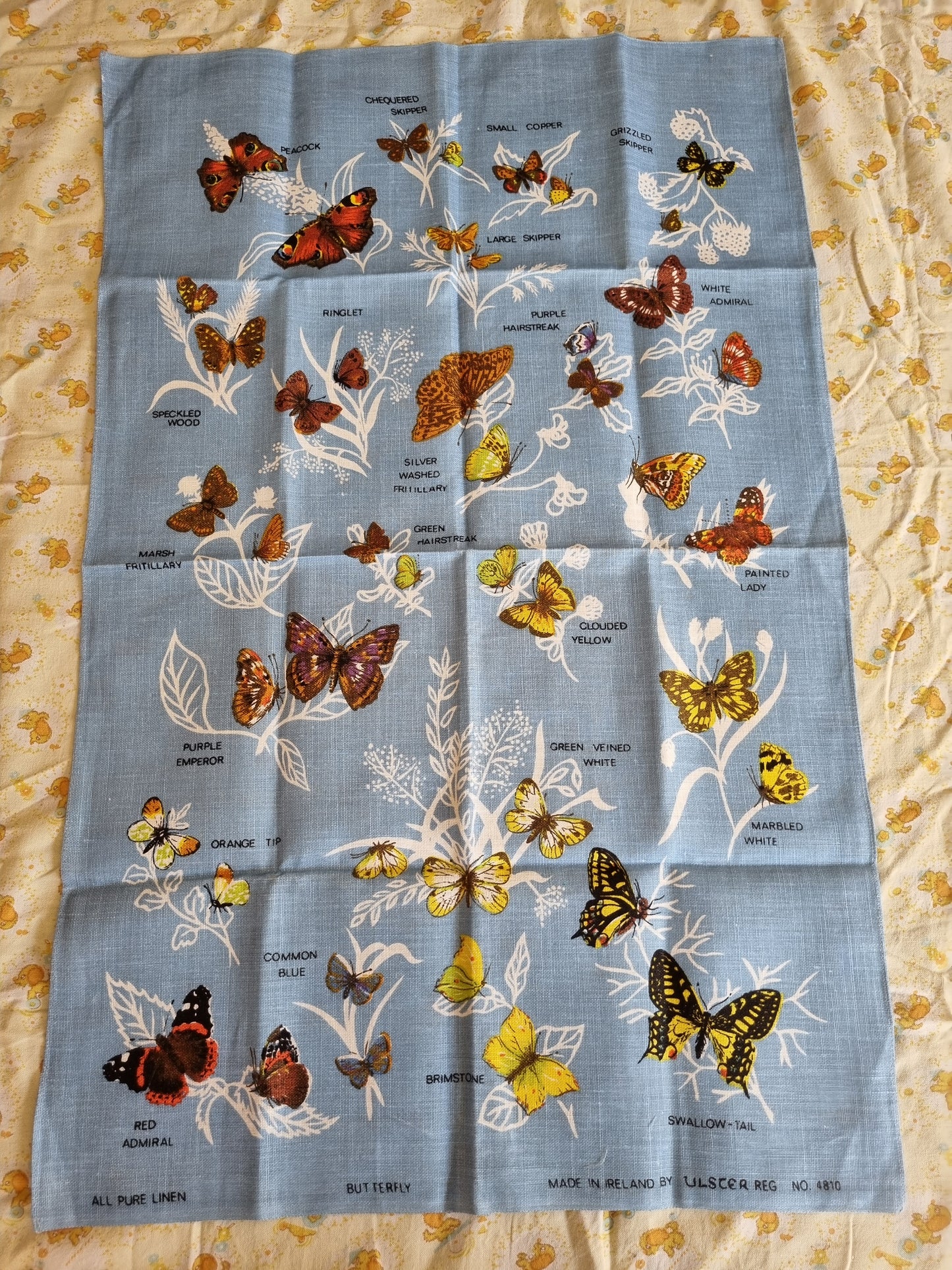 Irish Linen Tea Towel - Butterflies