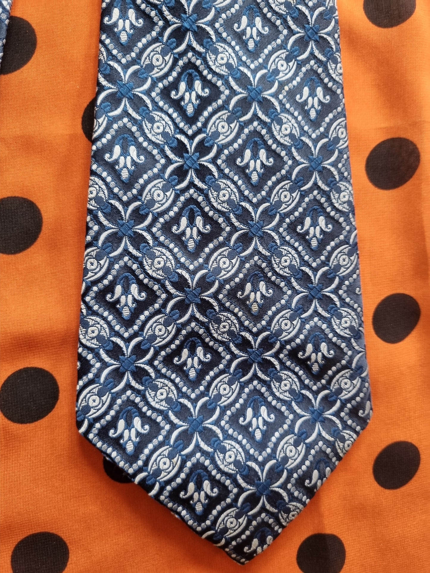 Vintage John Webster Tie - Blue Pattern
