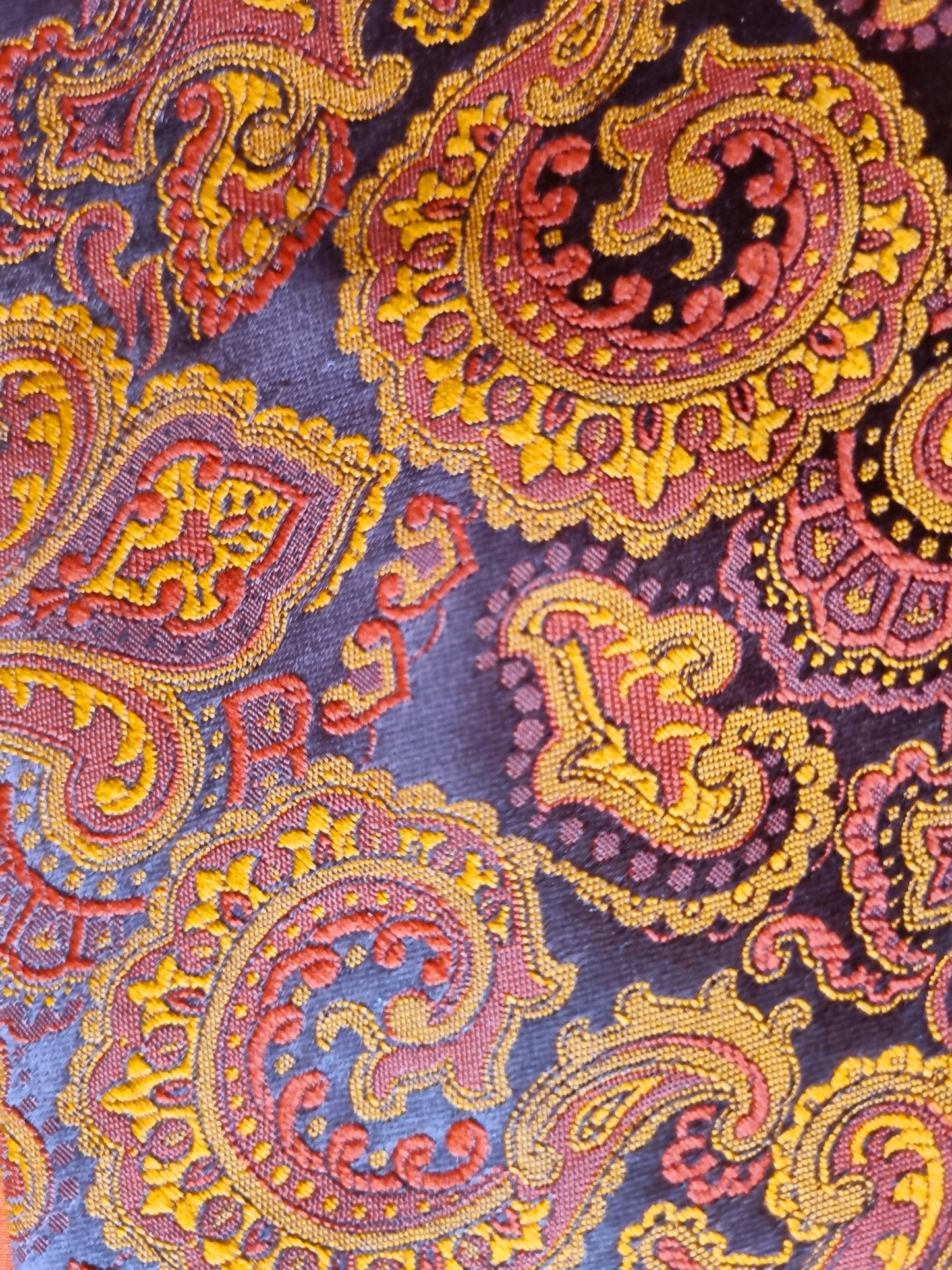Vintage John Webster Tie - Orange Paisley