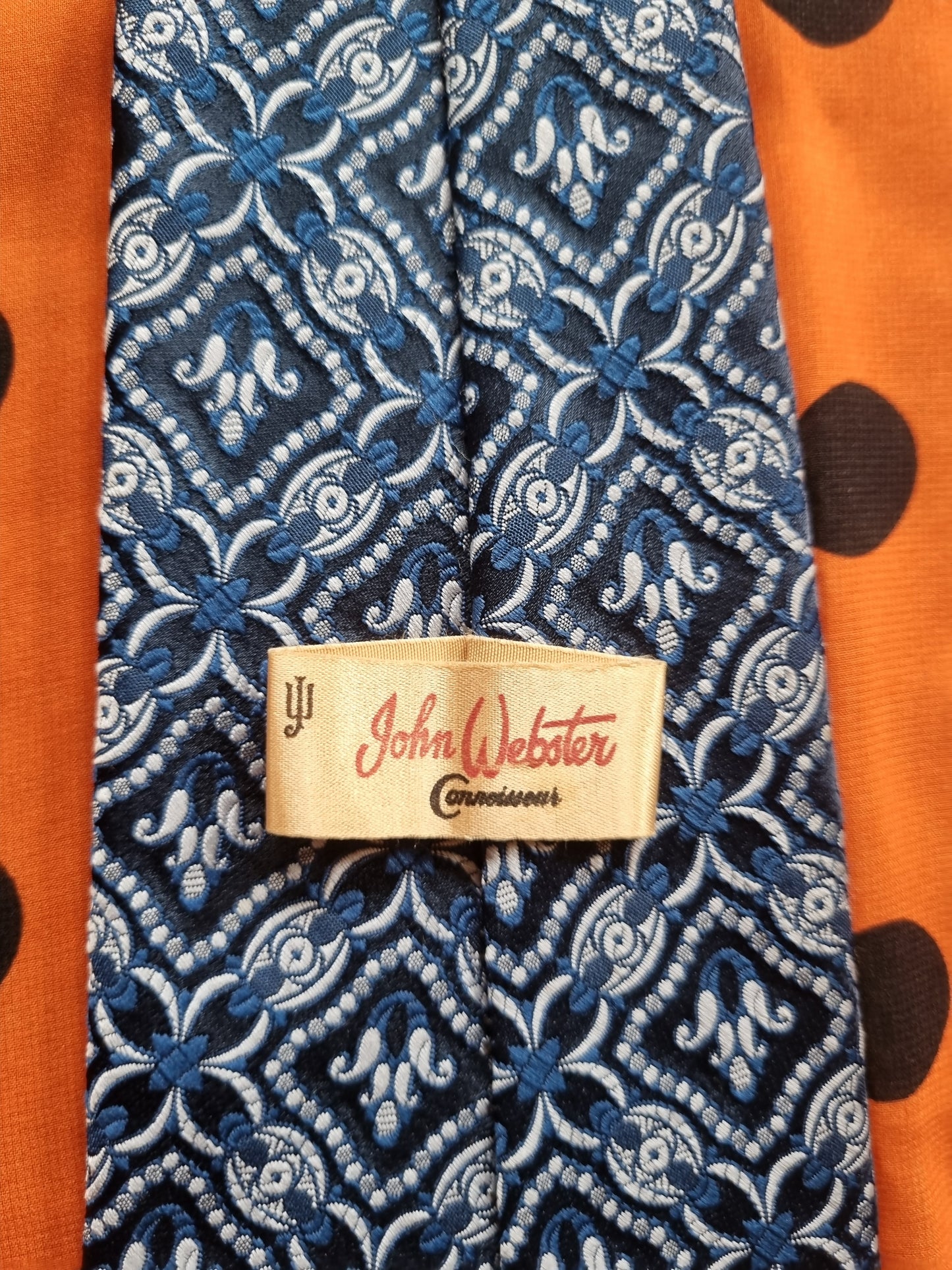 Vintage John Webster Tie - Blue Pattern