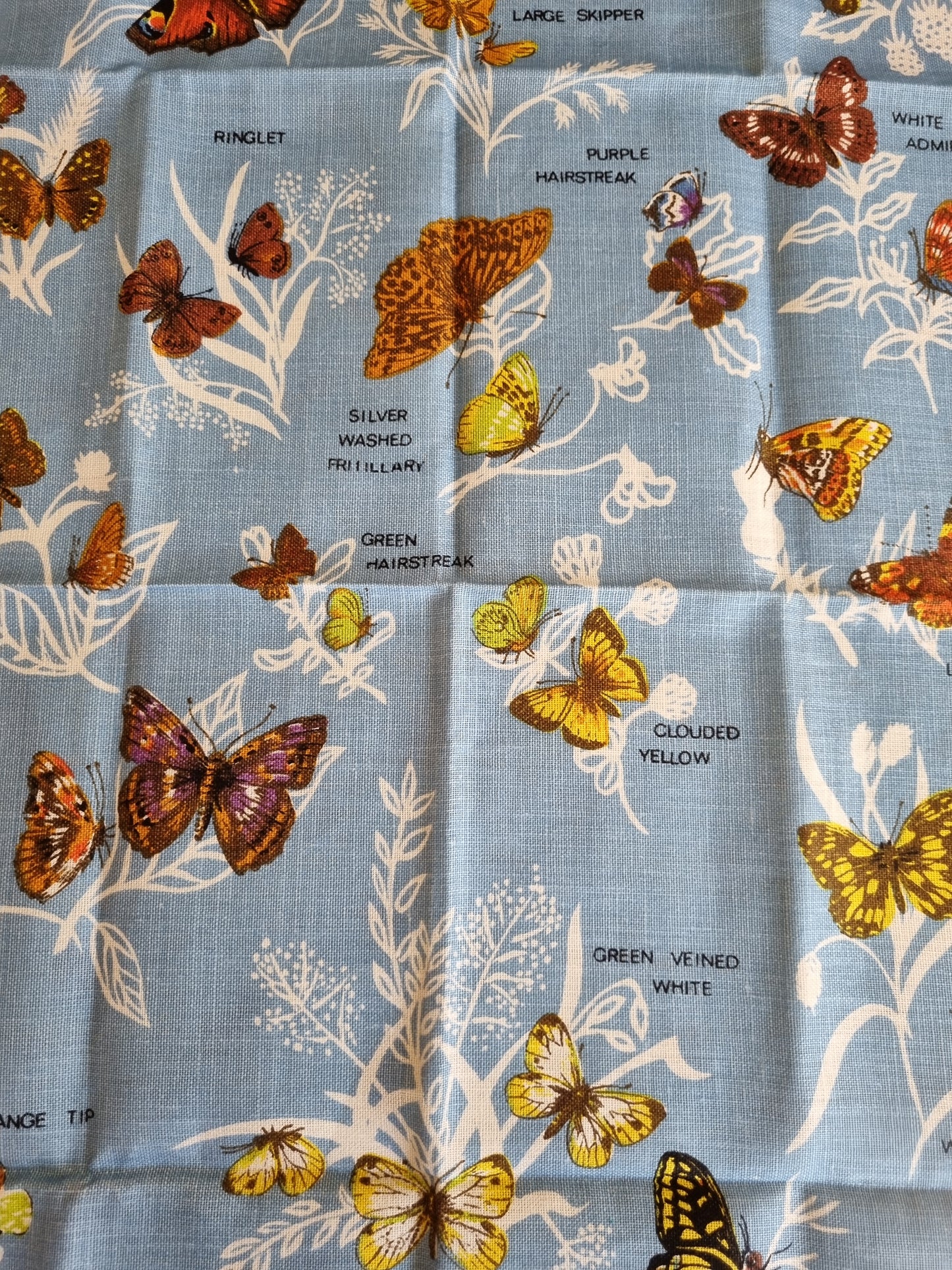 Irish Linen Tea Towel - Butterflies
