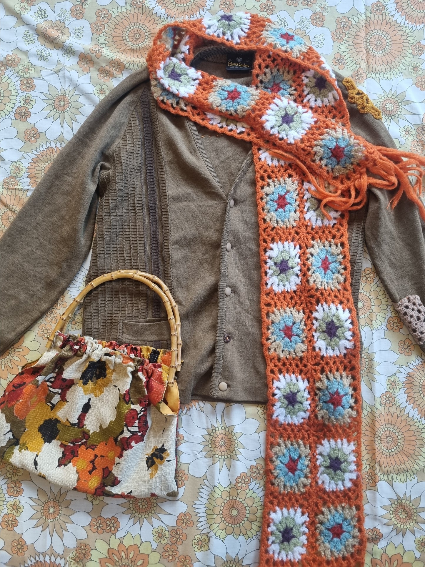 Vintage Grandpa Cardigan - Upcycled Patches