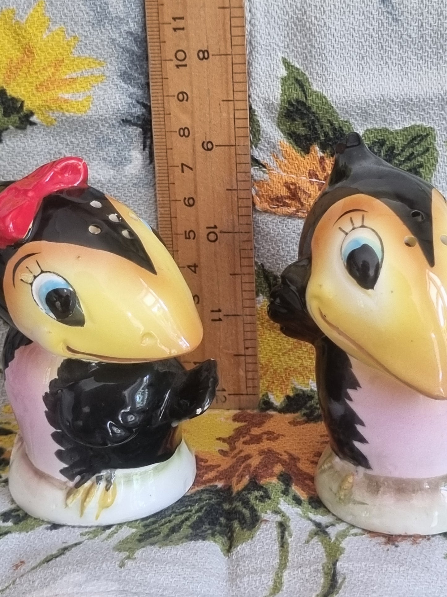 Vintage Salt and Pepper Shakers - Toucans - Made in Japan