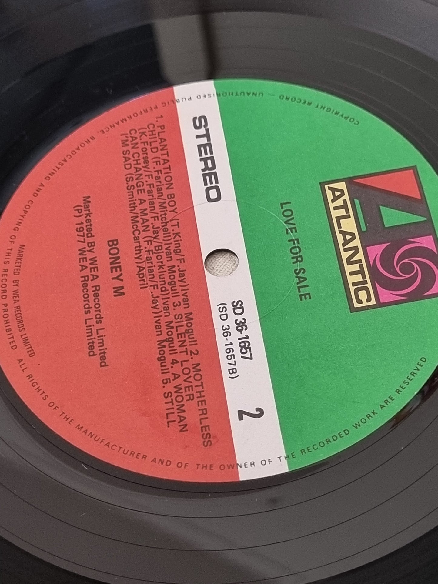 Vintage Record - Boney M - Love For Sale
