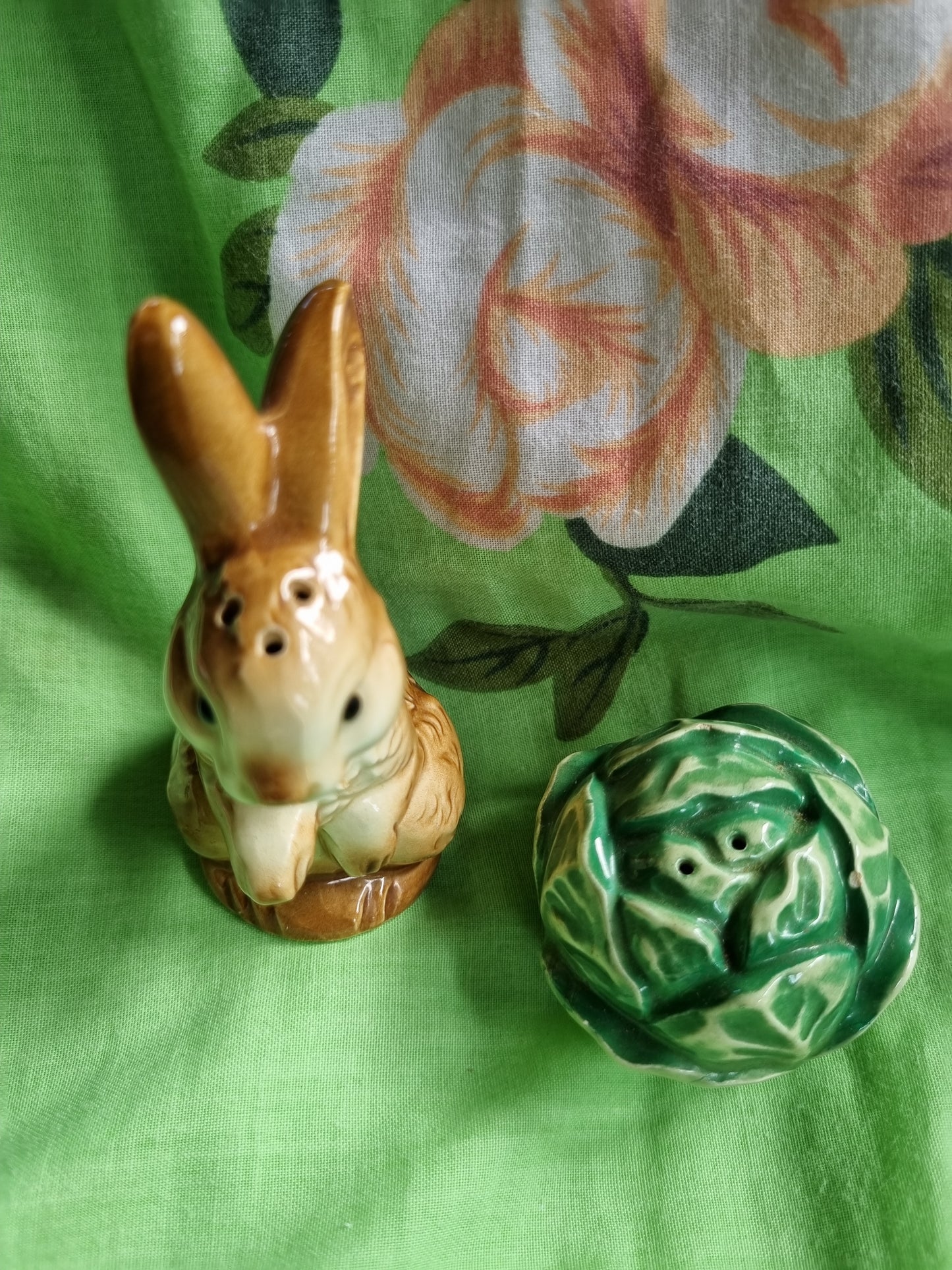 Goebel Rabbit and Cabbage Salt and Pepper Shakers (Germany)