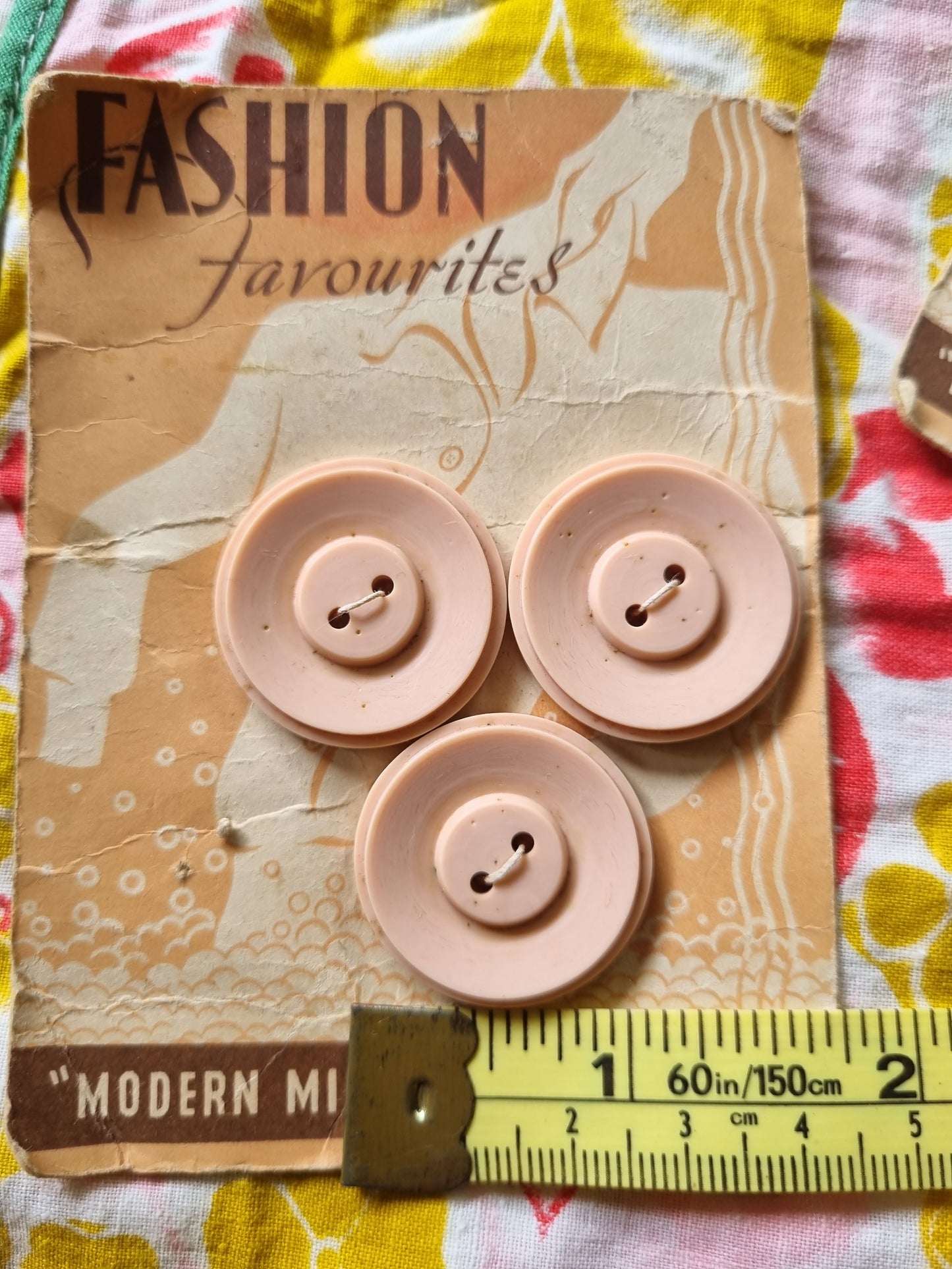 Vintage Deadstock Buttons x 3
