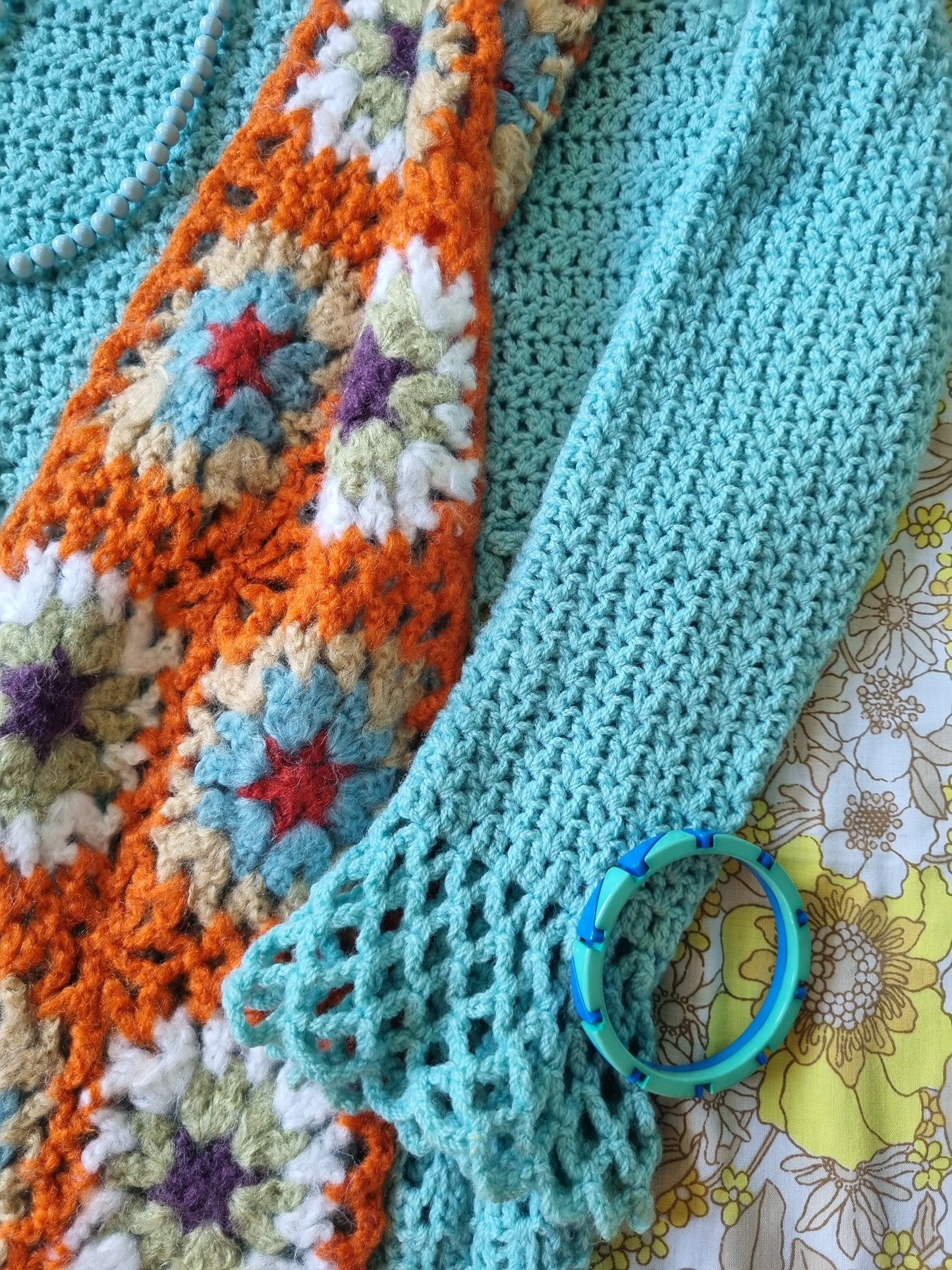 Orange Scarf - Granny Squares