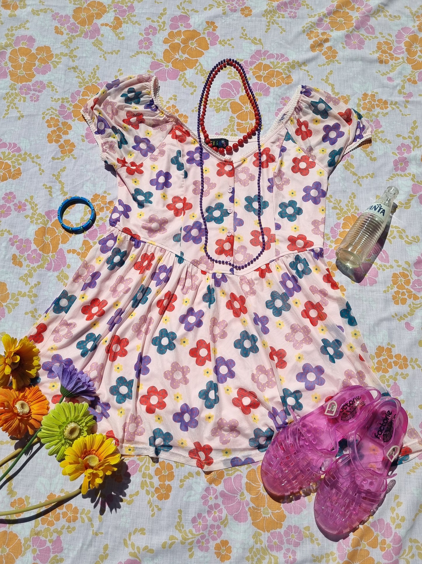 'Youthful Days' Floral Dress - Delia*s by Dolls Kill (2X)