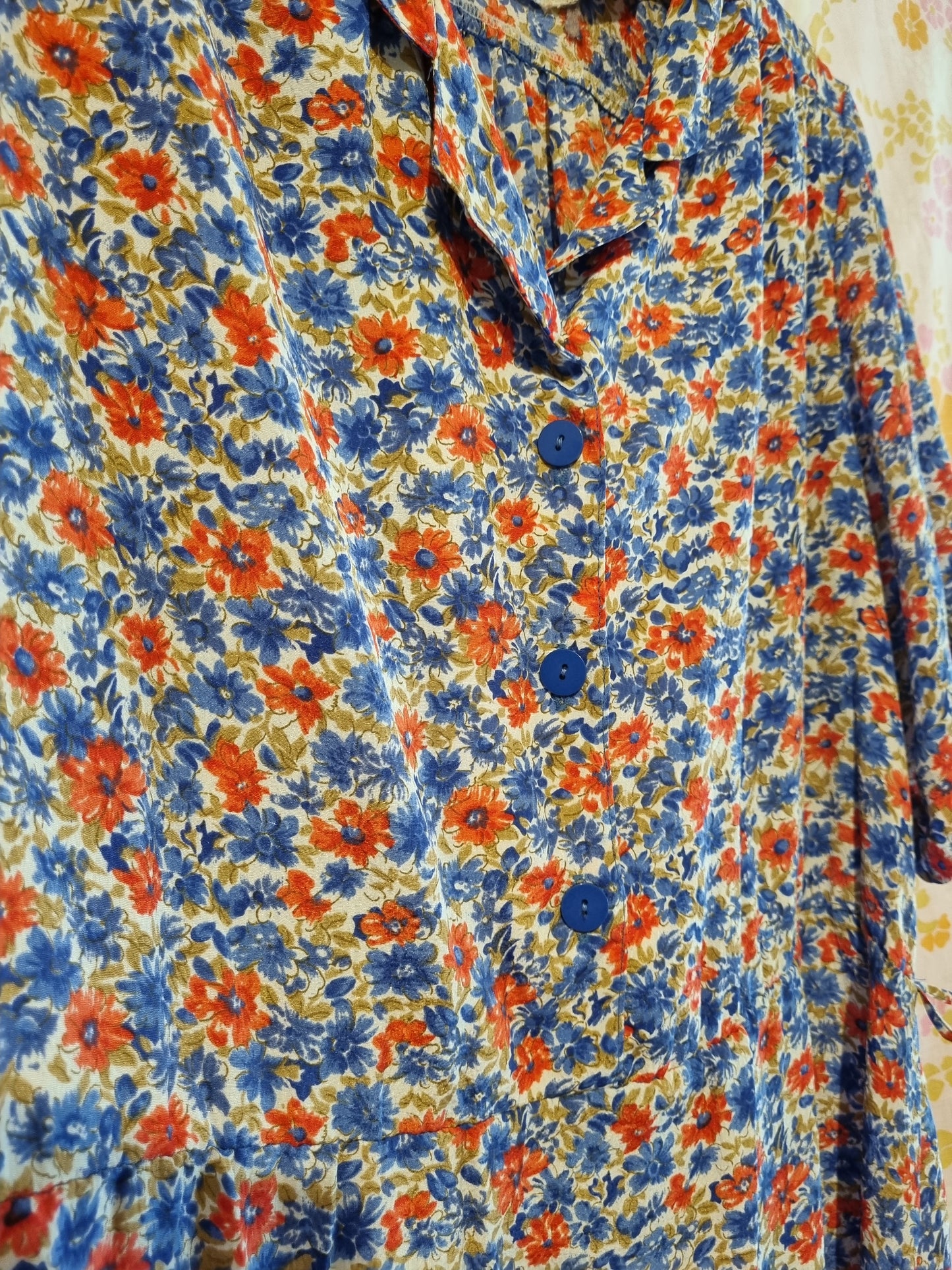 "KA'SAGE" 1980s Floral Dress (XL)