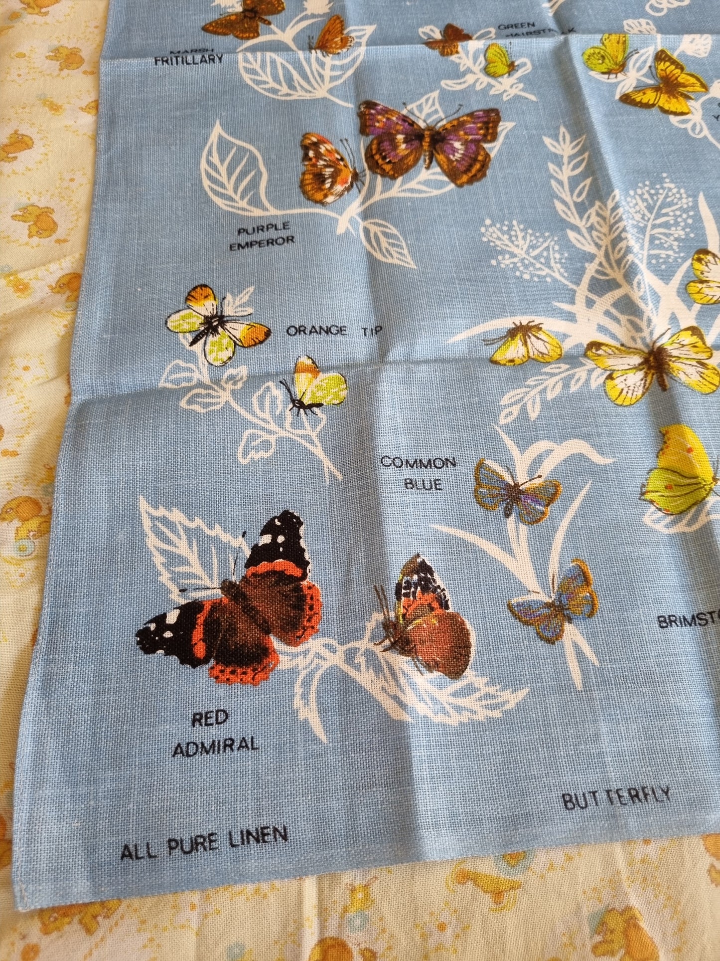 Irish Linen Tea Towel - Butterflies