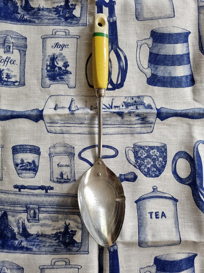 Vintage Serving Spoon - Painted Wooden Handle