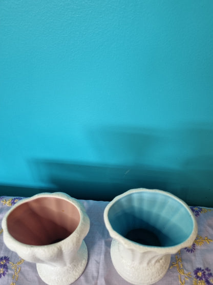 Two Vases by Diana - 'Snowdrift' Glaze