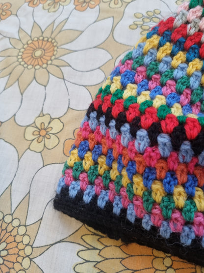 Rainbow Pom Pom Beanie