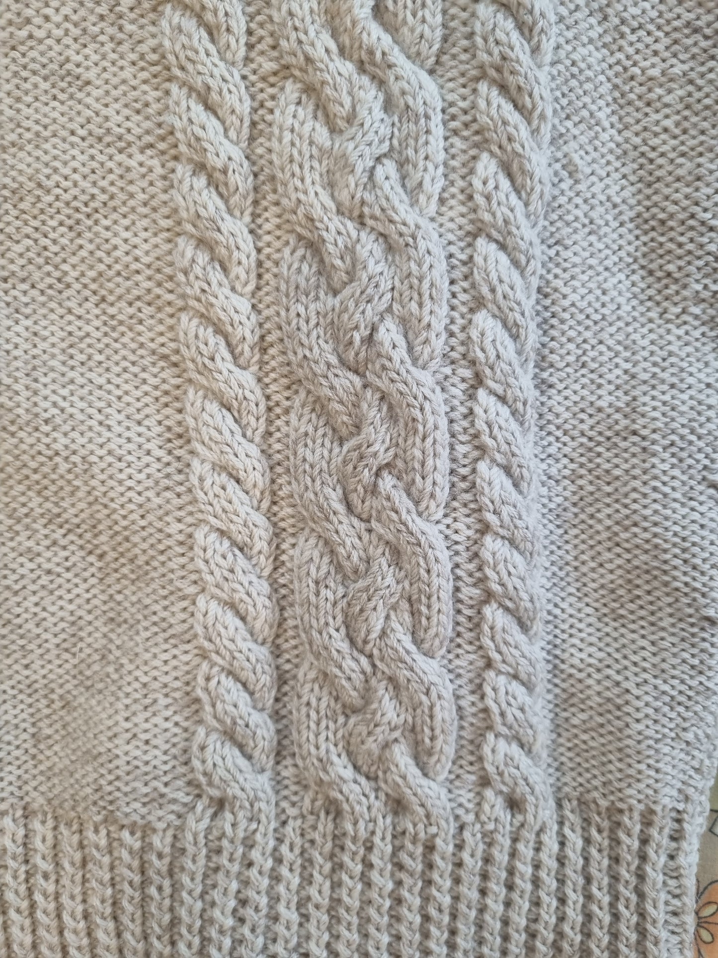 Cableknit Vest - Oatmeal (Size 14-16