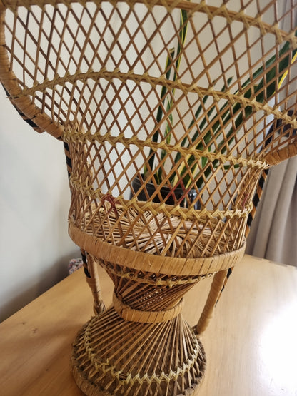 Miniature Cane Peacock Chair