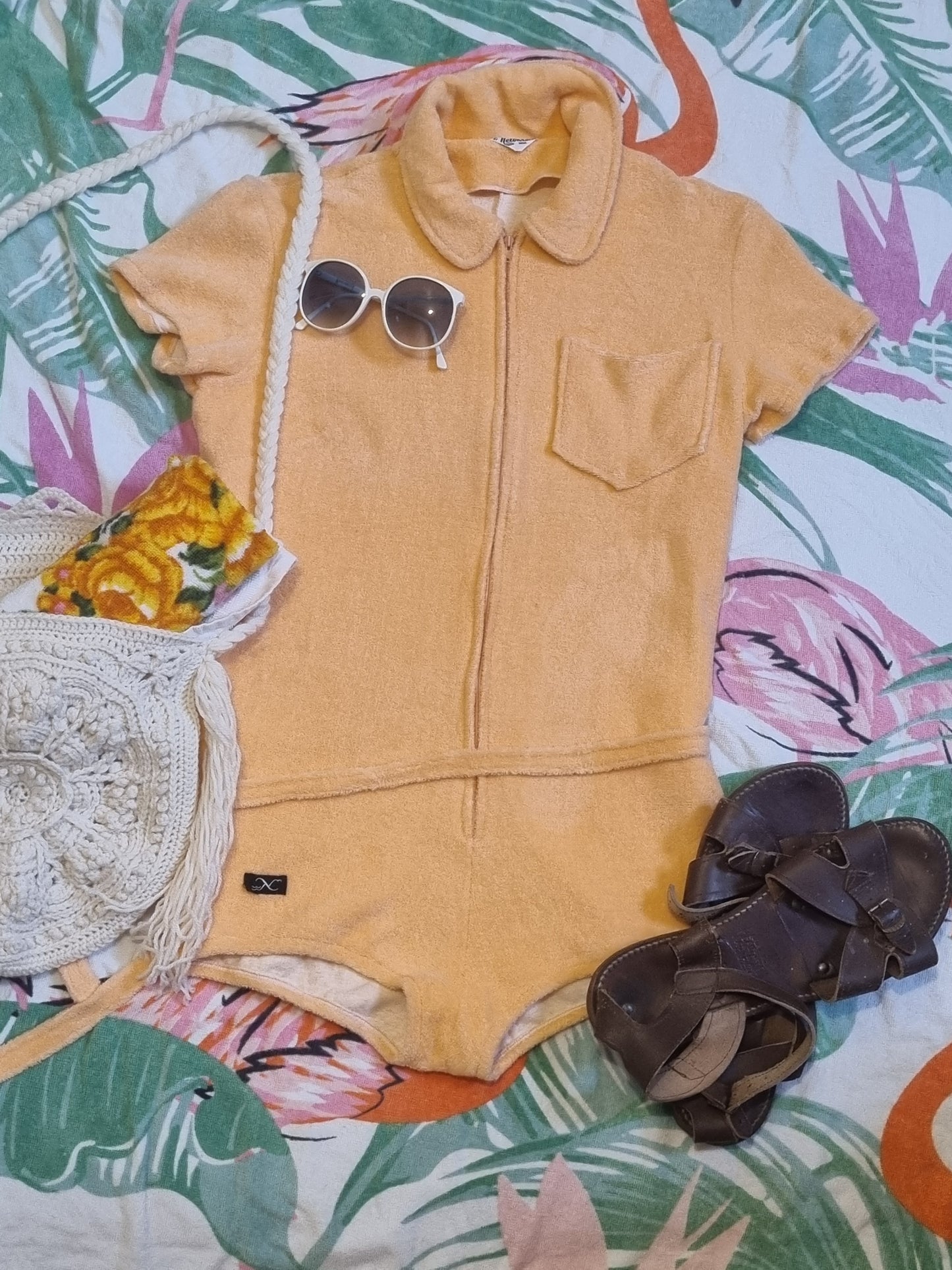 Vintage Towelling Romper (S-M)