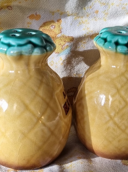 'Aloha Hawaii' Salt and Pepper Shakers - Pineapples