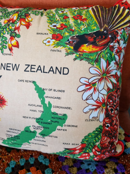 Kiwiana Retro NZ Cushion BNWT