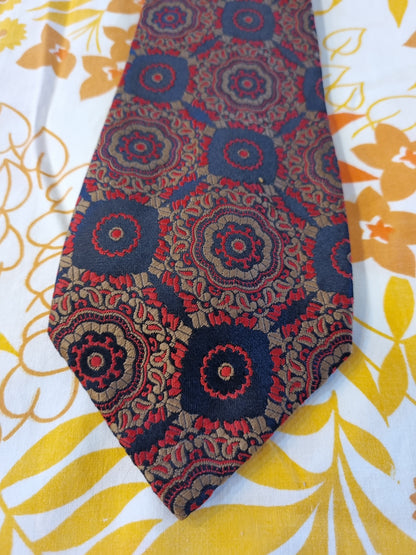 Vintage Tie - Klipper - Red, Black, Bronze