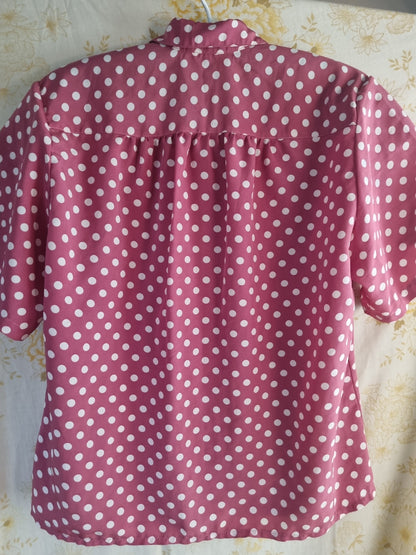 '80s Does '40s Polkadot Blouse (10-14)