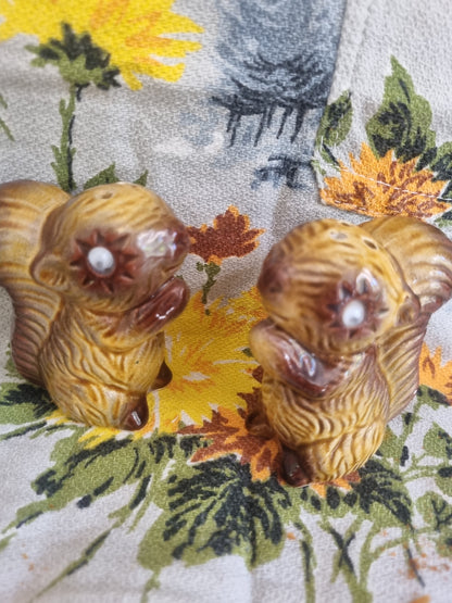 Vintage Salt and Pepper Shakers - 2 Squirrels - Made in Japan