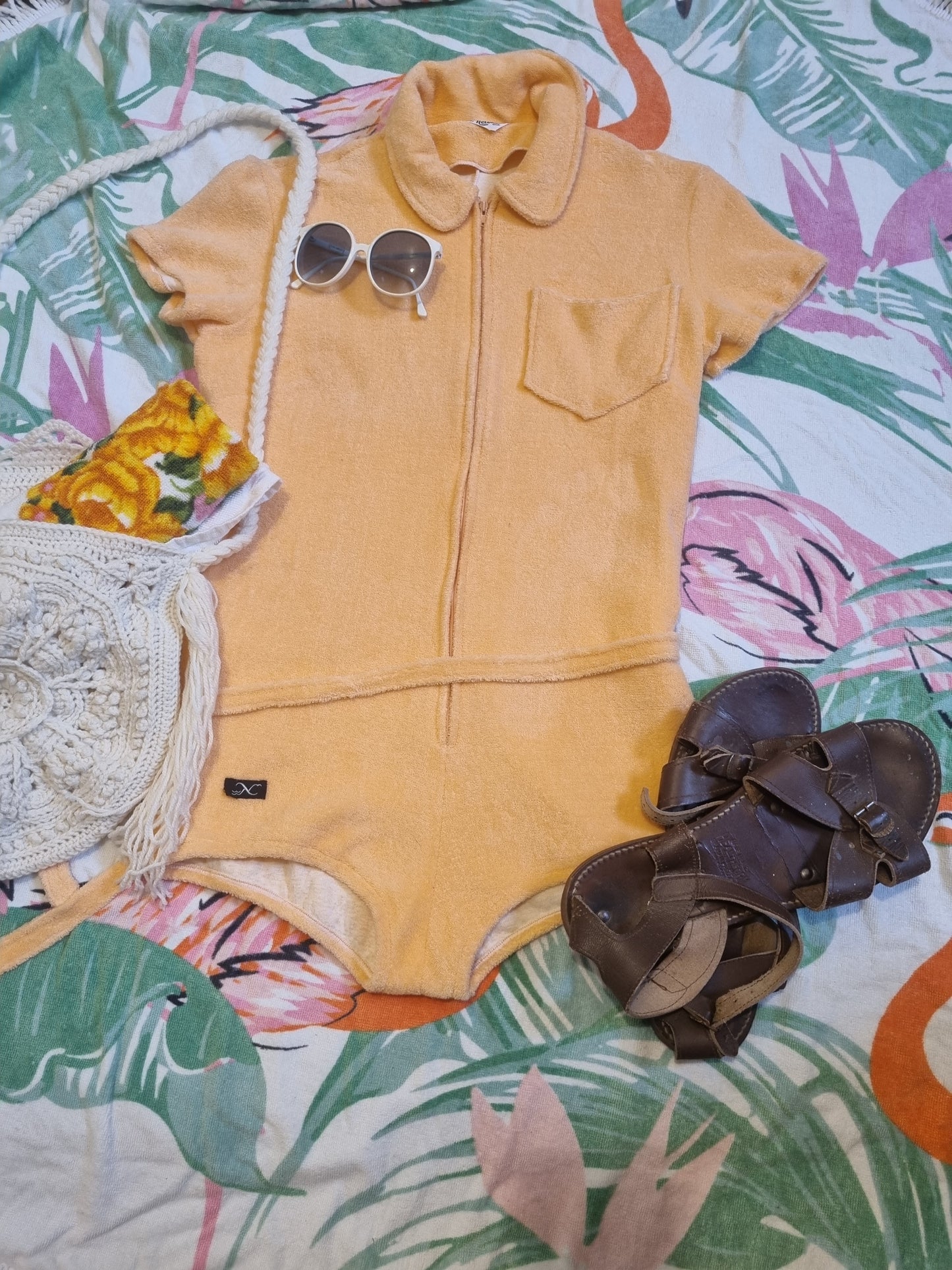 Vintage Towelling Romper (S-M)