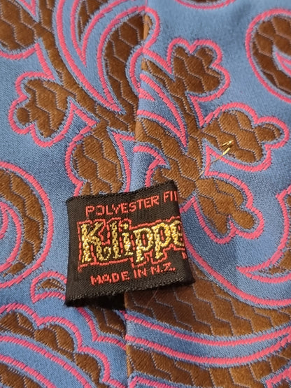 Vintage Tie by Klipper (Blue, Brown, and Pink)
