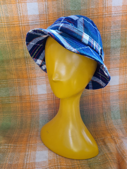 Vintage Men's Wool Walking Hat - Tartan