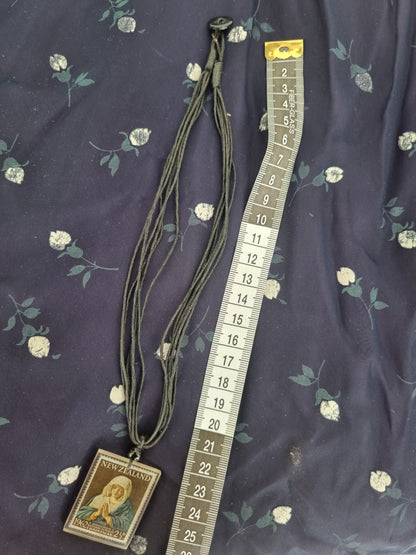 NZ Stamp Necklace - Madonna  In Prayer 1962