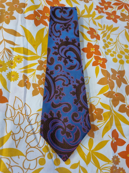 Vintage Tie by Klipper (Blue, Brown, and Pink)